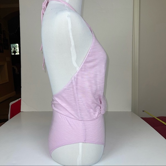 NEW Blue Life Lilac Deep V Haley Halter Bodysuit XS - Picture 7 of 14